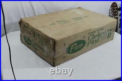 Vintage PECO Super Deluxe 7 ft Pom Pom Aluminum Tree in Original Box Model 3728