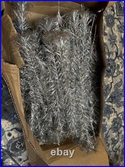 Vintage POM POM 5' whole ALUMINUM CHRISTMAS TREE 87 BRANCHES