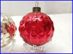 Vintage Patriotic Christmas Tree Ornament Decoration Ball Bauble Lot Embossed