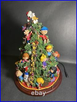 Vintage Peanuts Danbury Mint Working Peanuts Gang Decorating Christmas Tree /BG