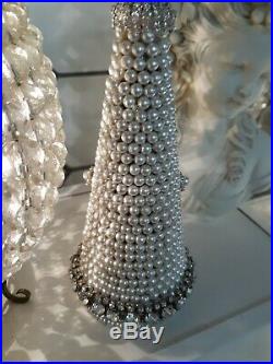 Vintage Pearl Jewelry Christmas Tree OOAK