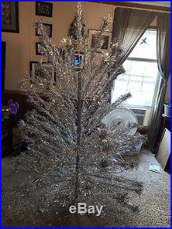 Vintage Peco 6 Ft. Aluminum Silver Christmas Tree Model C 26 L 92 Branches