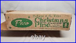 Vintage Peco Christmas Tree 6 Ft Beautiful Aluminum sparkling 91 branches withbox