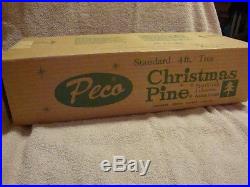 Vintage Peco Standard 4 ft Sparkling Lifetime Aluminum Christmas Pine Tree
