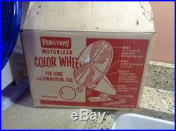 Vintage Penetray Motorized Christmas Tree Color Wheel In Box Nice