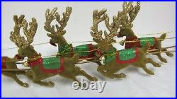 Vintage Peter's Flying Santa Reindeer Sleigh Christmas Topper Tree Decoration