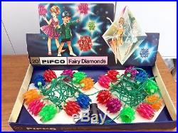 Vintage Pifco Fairy Diamonds Christmas Tree Lights Lamps 1950/60s Boxed