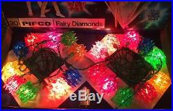 Vintage Pifco Fairy Diamonds Christmas Tree Lights Lamps 1950/60s Boxed