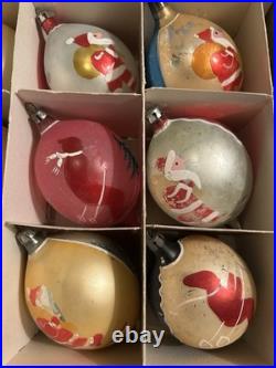 Vintage Poland Christmas Ornaments Hand Painted Hand Blown Most Rare 12 Fantasia