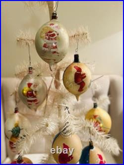 Vintage Poland Christmas Ornaments Hand Painted Hand Blown Most Rare 12 Fantasia