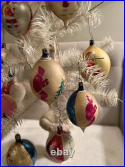 Vintage Poland Christmas Ornaments Hand Painted Hand Blown Most Rare 12 Fantasia
