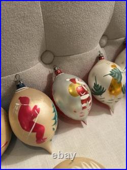 Vintage Poland Christmas Ornaments Hand Painted Hand Blown Most Rare 12 Fantasia