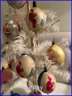 Vintage Poland Christmas Ornaments Hand Painted Hand Blown Most Rare 12 Fantasia