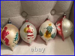 Vintage Poland Christmas Ornaments Hand Painted Hand Blown Most Rare 12 Fantasia
