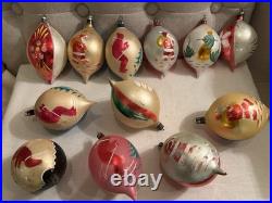 Vintage Poland Christmas Ornaments Hand Painted Hand Blown Most Rare 12 Fantasia