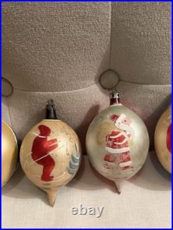Vintage Poland Christmas Ornaments Hand Painted Hand Blown Most Rare 12 Fantasia