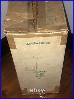 Vintage Pom Pom Aluminum Christmas Tree Silver Consolidated Novelty 7' Rare Box