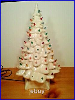 Vintage Porcelain/Ceramic Christmas Tree 19.5 Tall