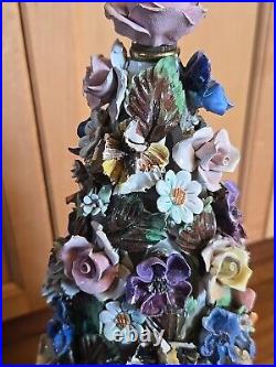 Vintage Porcelain Flower Tree. Made In Italy Christmas Tree