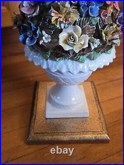 Vintage Porcelain Flower Tree. Made In Italy Christmas Tree