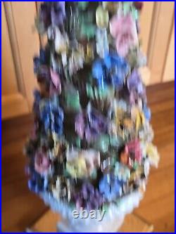 Vintage Porcelain Flower Tree. Made In Italy Christmas Tree