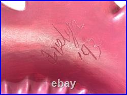 Vintage RARE Ceramic Pink Purple Holly Leaf Christmas Tree Atlantic Mold 16 x 17