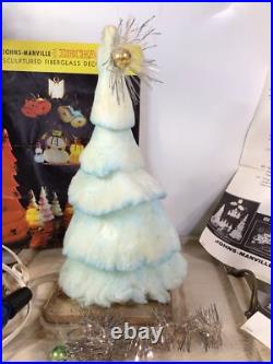 Vintage RARE Johns-Manville DECRAGLO Christmas Tree Box withLights & Papers