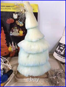 Vintage RARE Johns-Manville DECRAGLO Christmas Tree Box withLights & Papers