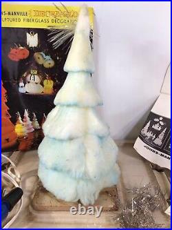 Vintage RARE Johns-Manville DECRAGLO Christmas Tree Box withLights & Papers