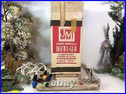 Vintage RARE Johns-Manville DECRAGLO Christmas Tree Box withLights & Papers