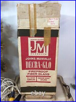 Vintage RARE Johns-Manville DECRAGLO Christmas Tree Box withLights & Papers