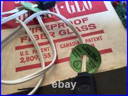 Vintage RARE Johns-Manville DECRAGLO Christmas Tree Box withLights & Papers