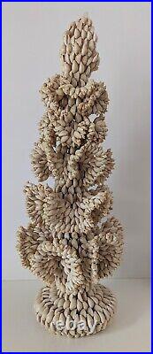 Vintage RARE Large Seashell Christmas Tree Made in Philippines TWO FEET TALL