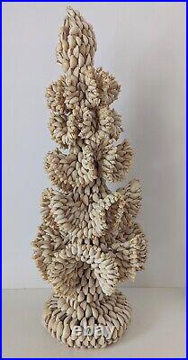 Vintage RARE Large Seashell Christmas Tree Made in Philippines TWO FEET TALL