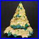 Vintage Rare Atlantic Mold Ceramic Yellow Poinsettia Christmas Tree