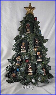 Vintage Rare Boyds Bears Christmas Tree Large Display With 9 Figurines