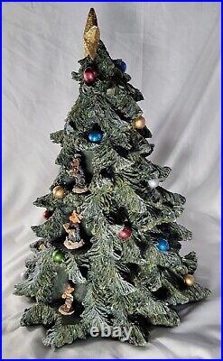 Vintage Rare Boyds Bears Christmas Tree Large Display With 9 Figurines