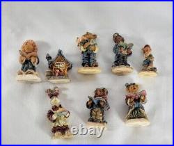 Vintage Rare Boyds Bears Christmas Tree Large Display With 9 Figurines