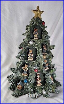 Vintage Rare Boyds Bears Christmas Tree Large Display With 9 Figurines