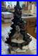 Vintage Rare Nativity Ceramic Christmas Tree Lighted Snow Base