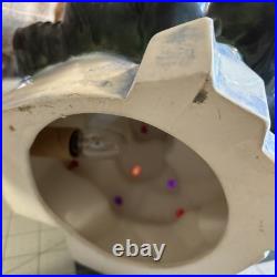 Vintage Rare Nativity Ceramic Christmas Tree Lighted Snow Base