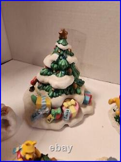 Vintage Rare Set Disney Winnie-the-pooh Christmas Tree Rabbit's House Tigger
