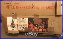 Vintage Retro 1970s Selfridges polyethylene Cypress 4ft Christmas Tree With Box