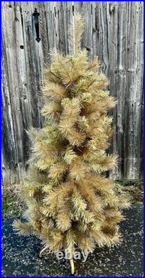 Vintage Retro Bottle Brush  Christmas Tree Pink & Gold 4 ft. Tall