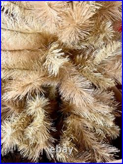 Vintage Retro Bottle Brush  Christmas Tree Pink & Gold 4 ft. Tall