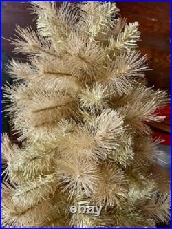 Vintage Retro Bottle Brush  Christmas Tree Pink & Gold 4 ft. Tall