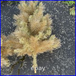 Vintage Retro Bottle Brush  Christmas Tree Pink & Gold 4 ft. Tall