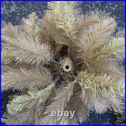 Vintage Retro Bottle Brush  Christmas Tree Pink & Gold 4 ft. Tall