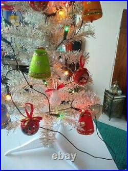 Vintage Retro Christmas Tree & Decorations 1970s 3ft Tall