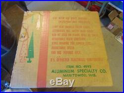 Vintage Revolving Color Aluminum Christmas Tree Motion Light in Box